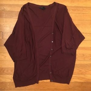 Maroon slouchy cardigan